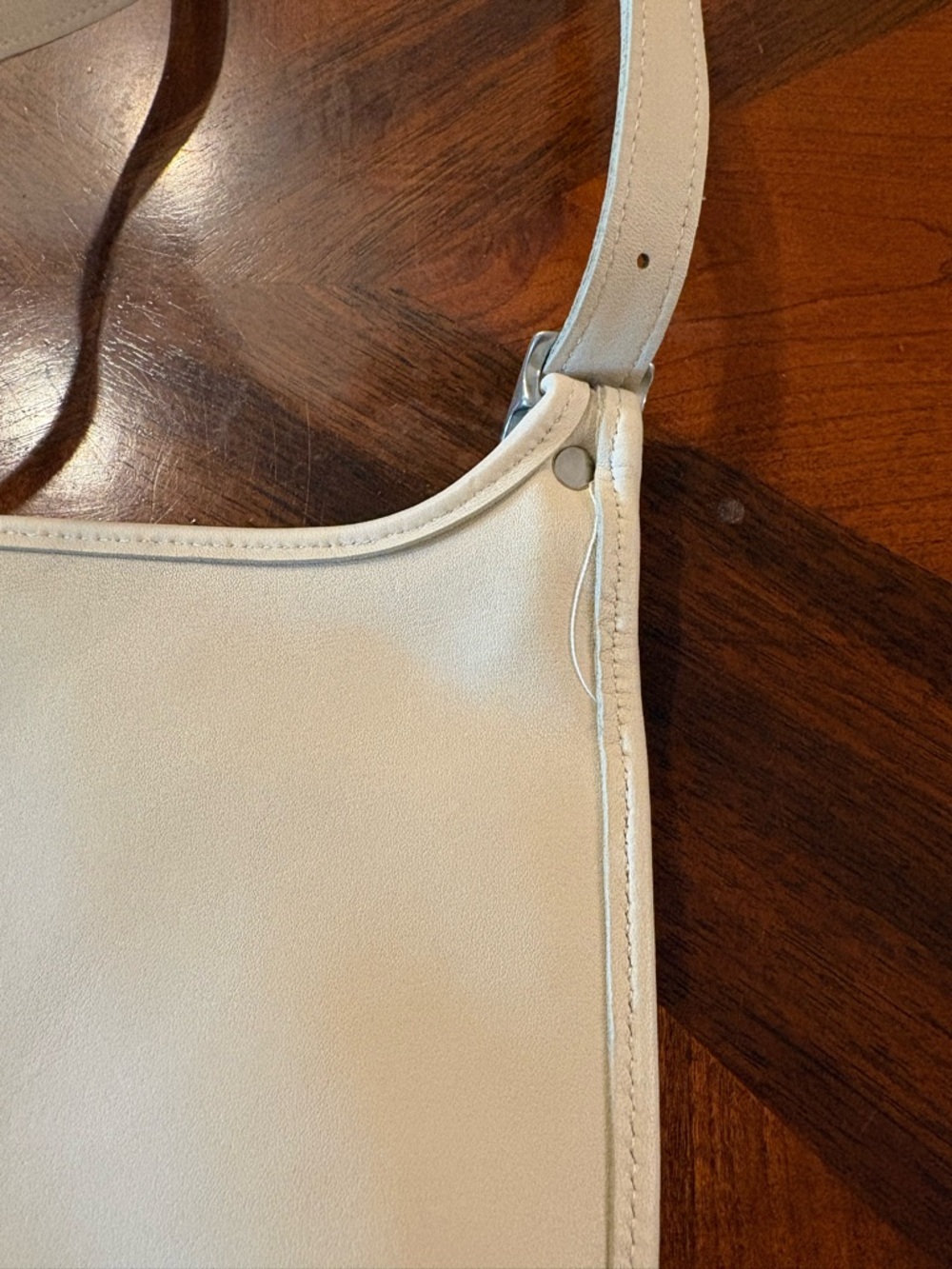 Coach Classic Cream Leather Small Crossbody Bag - Women - Picture 8 of 15